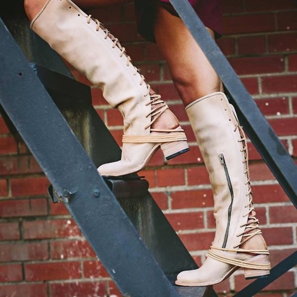 Freebird by Steven Shoes - FREEBIRD BY STEVEN COAL NATURAL BACK LACE UP BOOTS